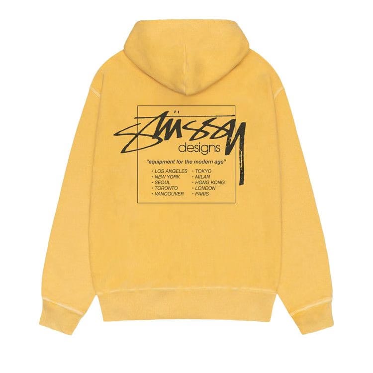 Stussy Modern Age Zip Hoodie Pigment Dyed Yellow