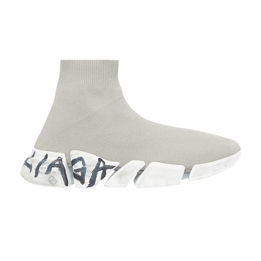 Balenciaga Speed 2.0 Sneaker Worn-Out Graffiti - Grey