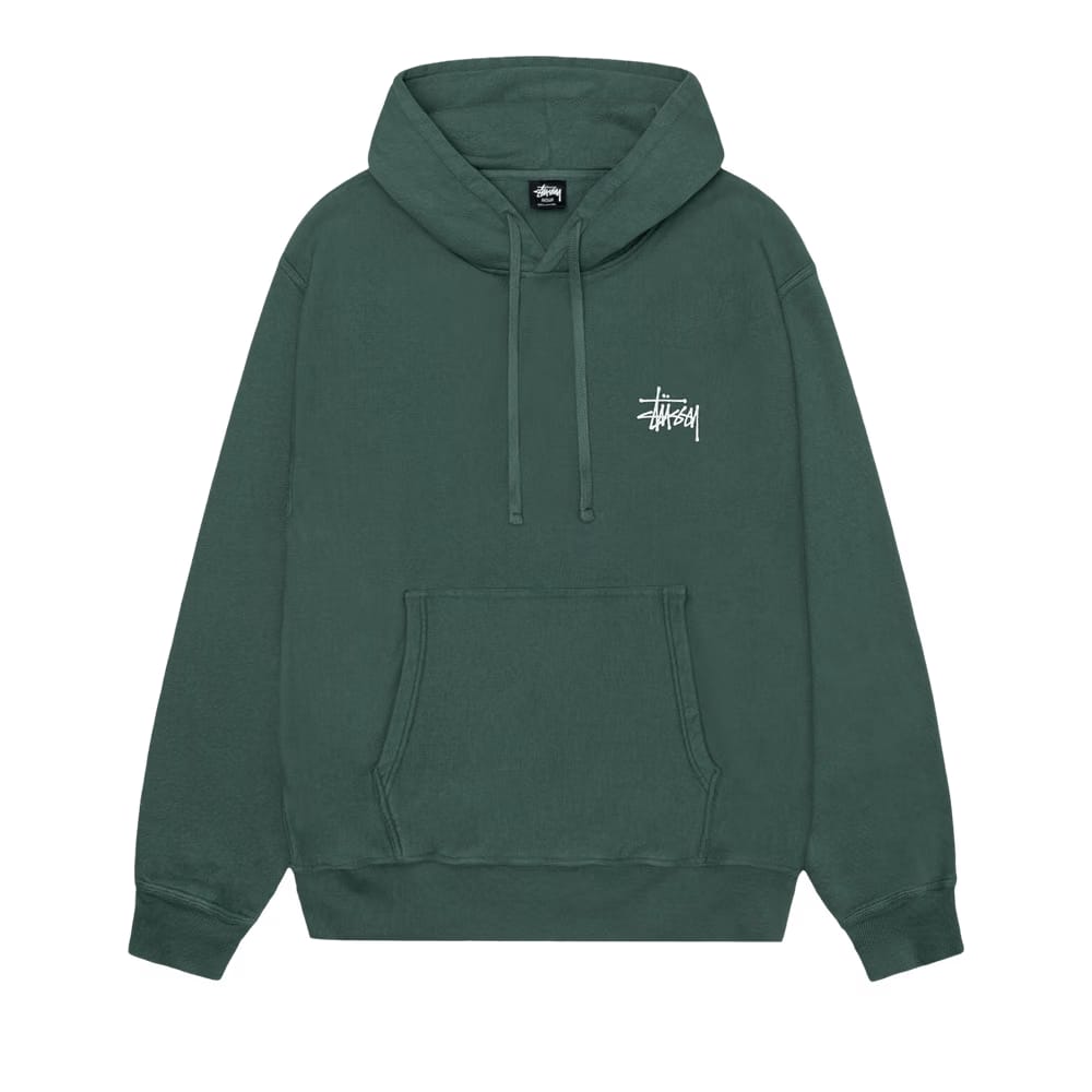 Stussy Basic Pigment Dyed Hoodie Forest