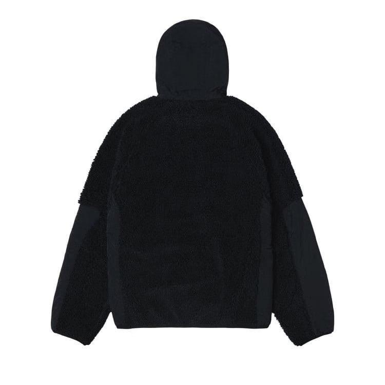 Stussy Sherpa Paneled Hooded Jacket Black