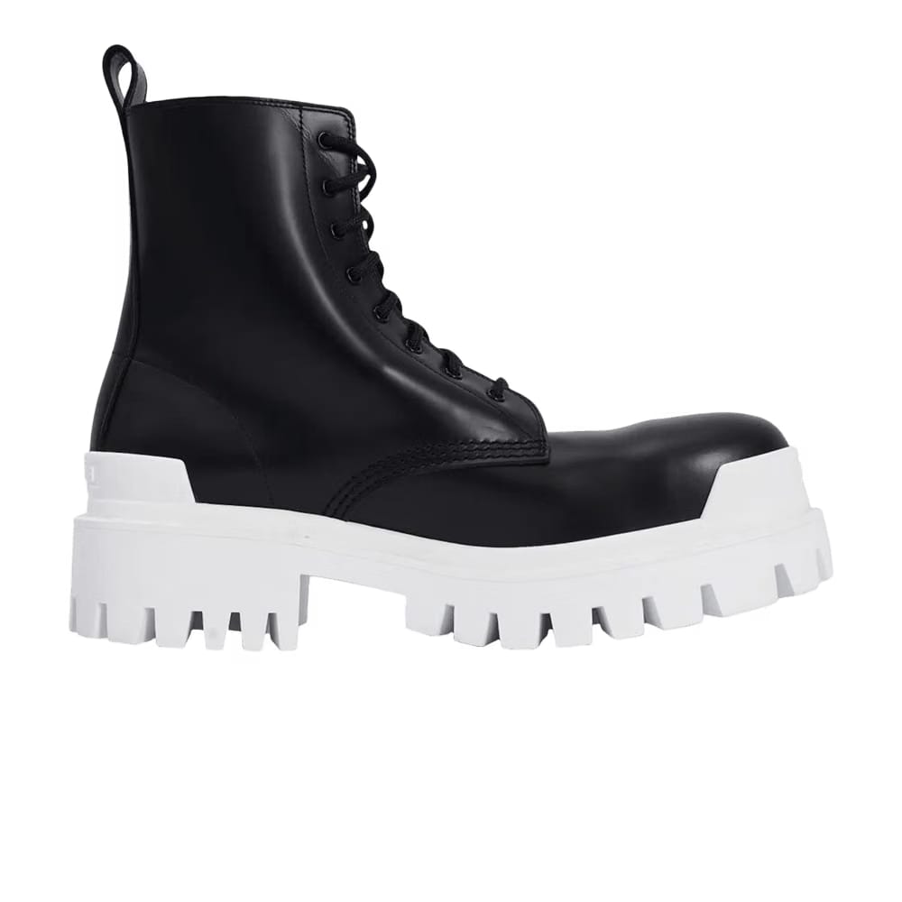 Balenciaga Wmns Strike Lace-Up Boot 'Black White'
