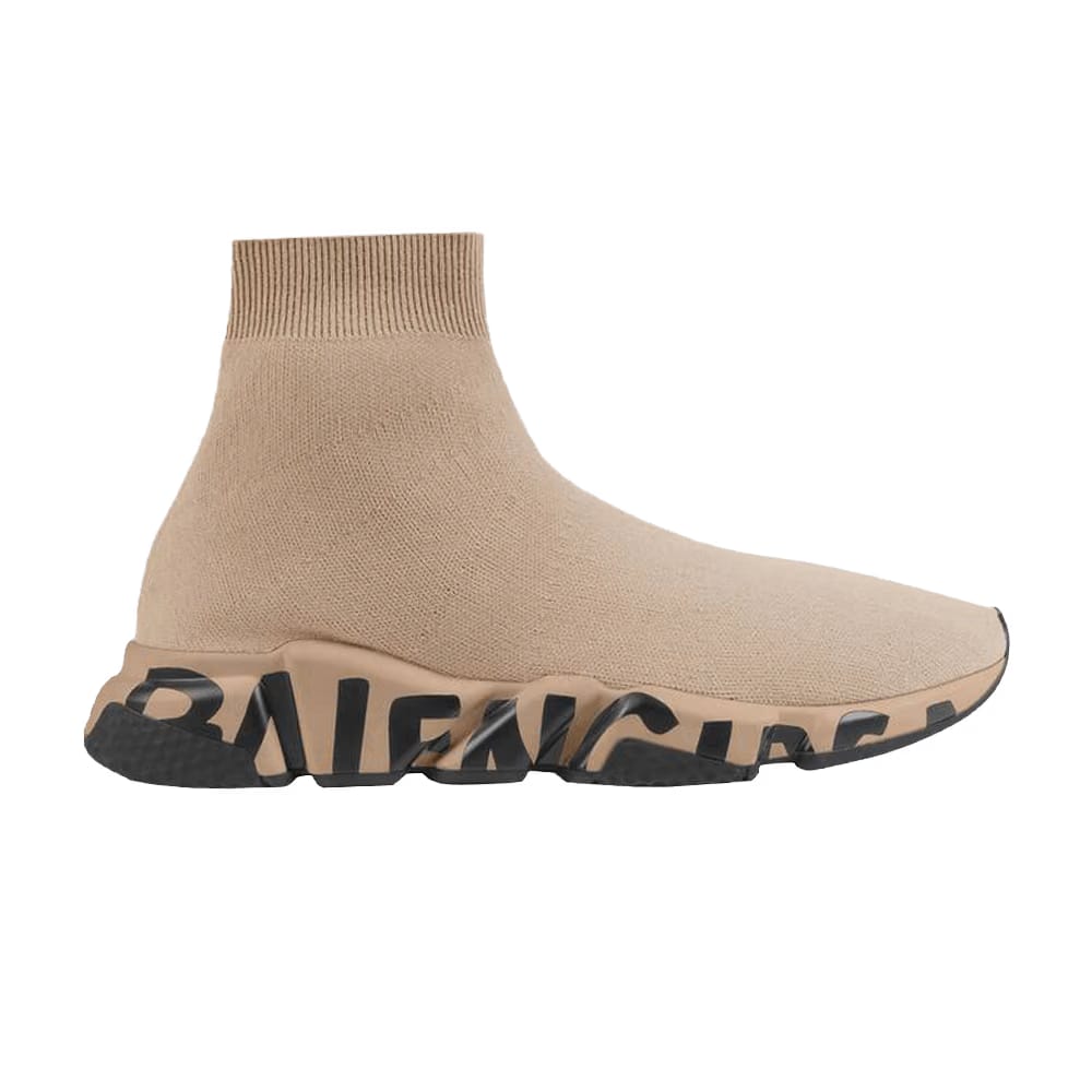 Balenciaga Speed Sneaker Midsole Graffiti - Beige Black