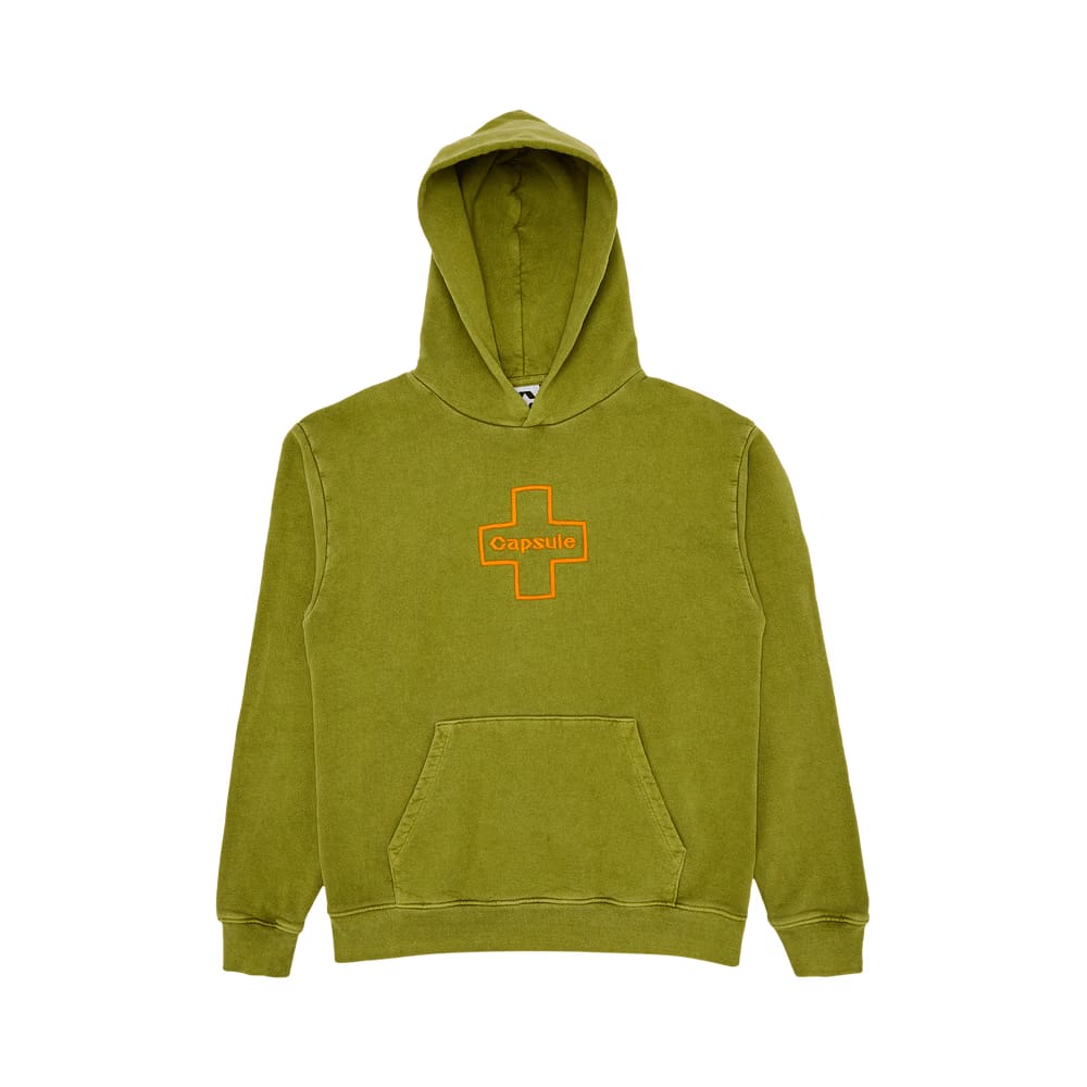 Capsule Capsule Cross Logo Hoodie Green/Orange