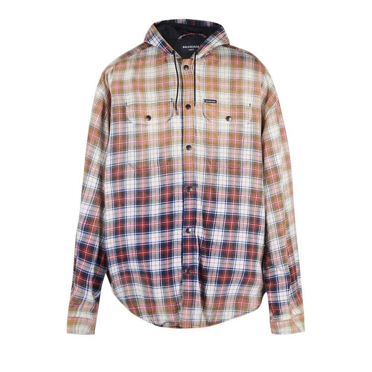 Balenciaga Bleached Shirt White/Red/Multi