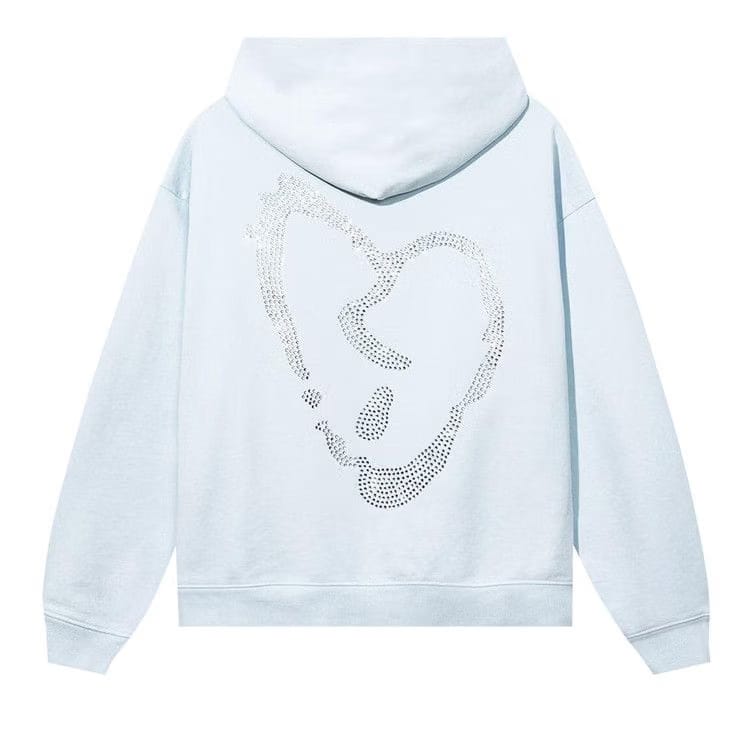 Revenge x XXXTentacion Heartbreak Bejeweled Hoodie Baby Blue