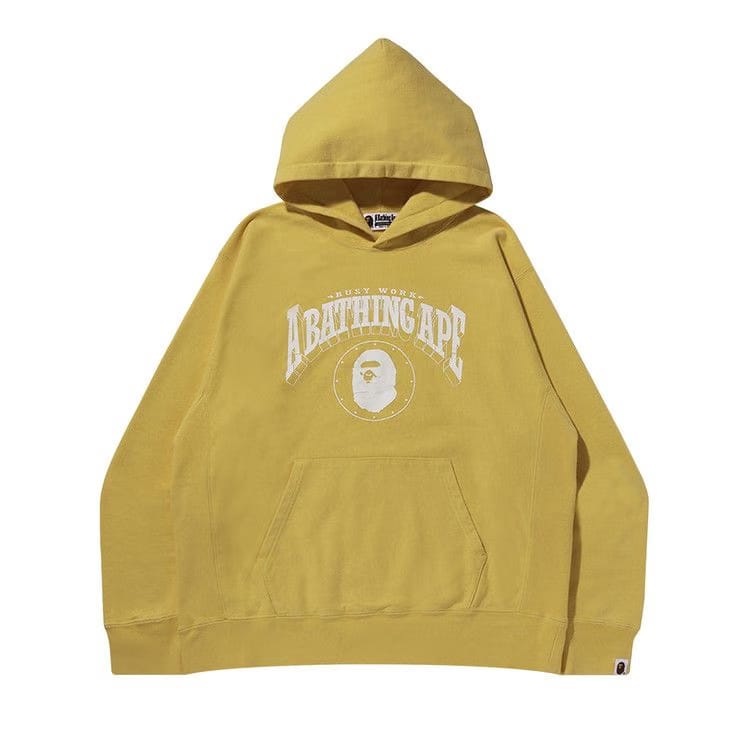 BAPE Washed Relaxed Fit Hoodie Yellow