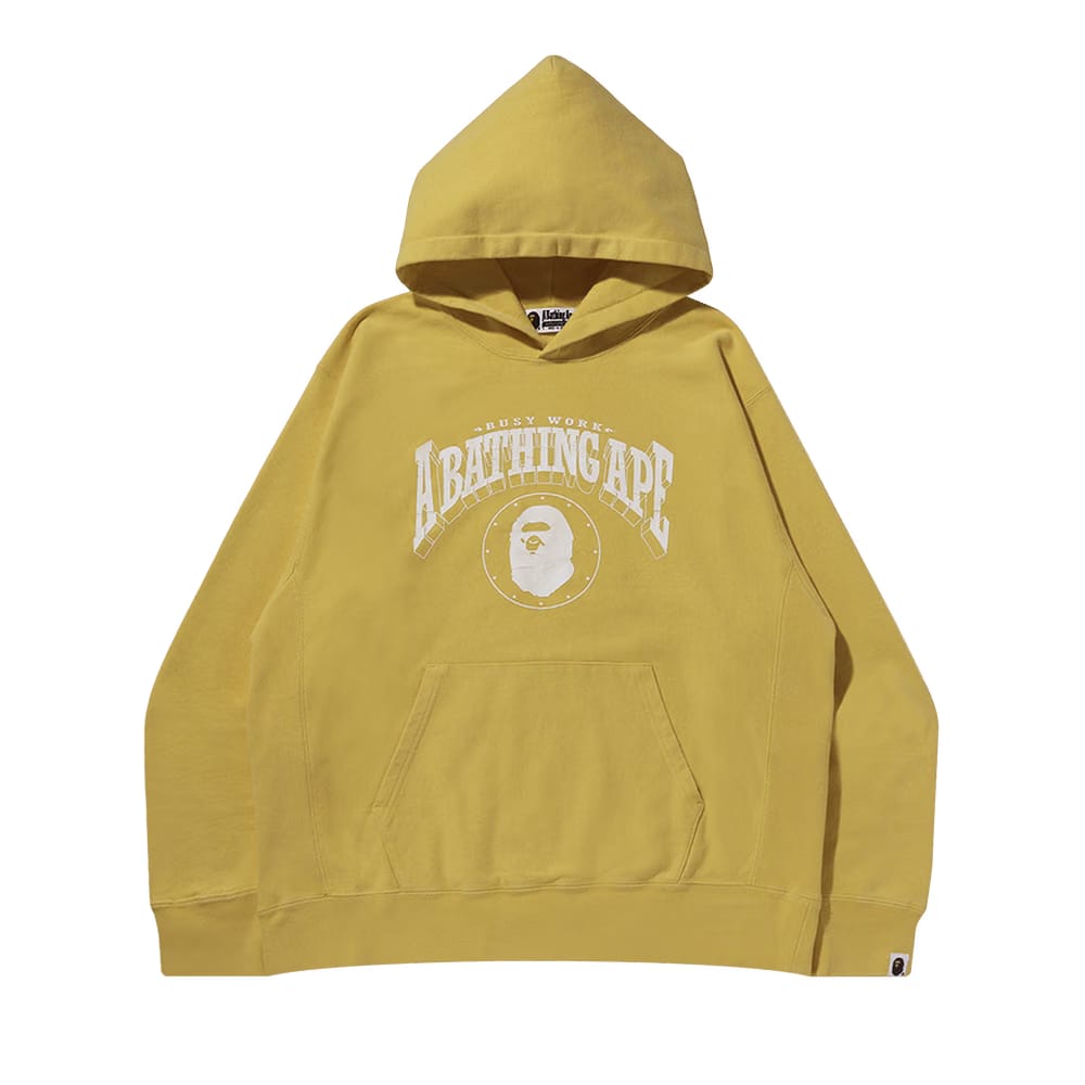 BAPE Washed Relaxed Fit Hoodie Yellow