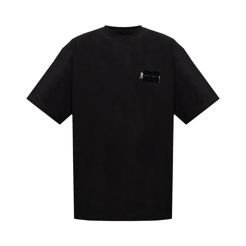 Balenciaga Large Fit T-Shirt Black/White/Red