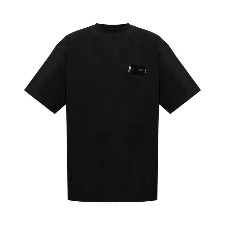 Balenciaga Large Fit T-Shirt Black/White/Red