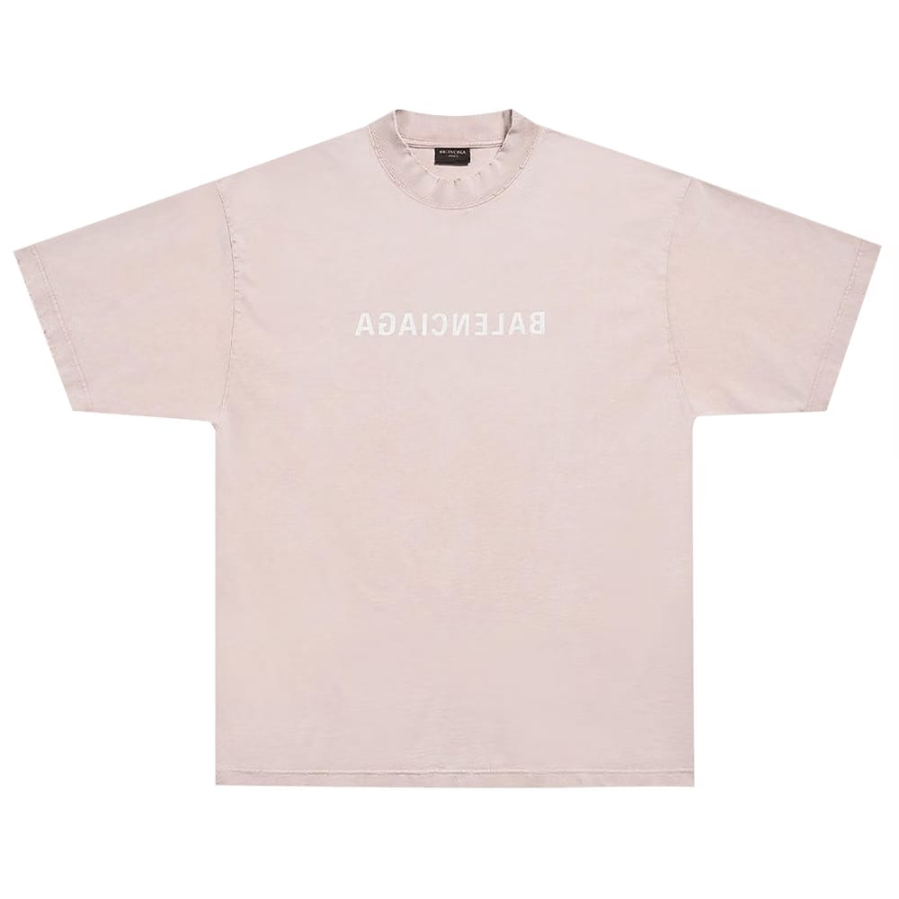 Balenciaga Medium Fit T-Shirt Light Pink/White