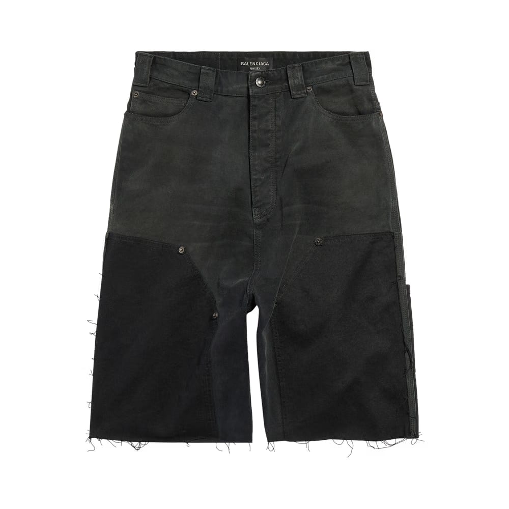 Balenciaga Ripped Off Shorts Black/Green/Red