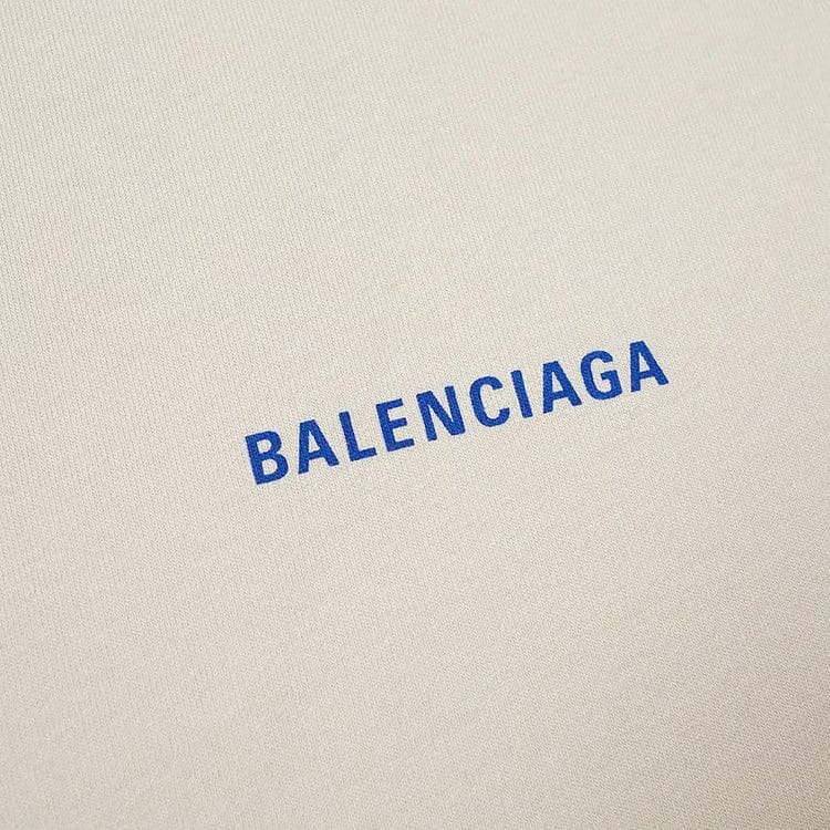 Balenciaga Badge Logo T-Shirt Chalky White/Blue