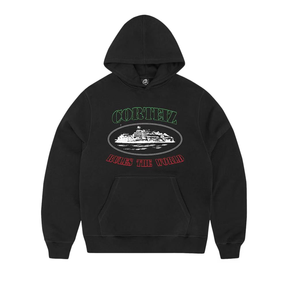 Corteiz Og Alcatraz Italia Hoodie Black