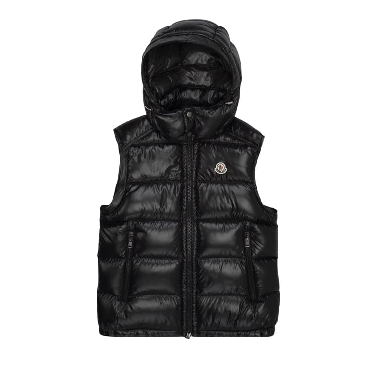 Moncler Bormes Shiny Puffer Vest Black