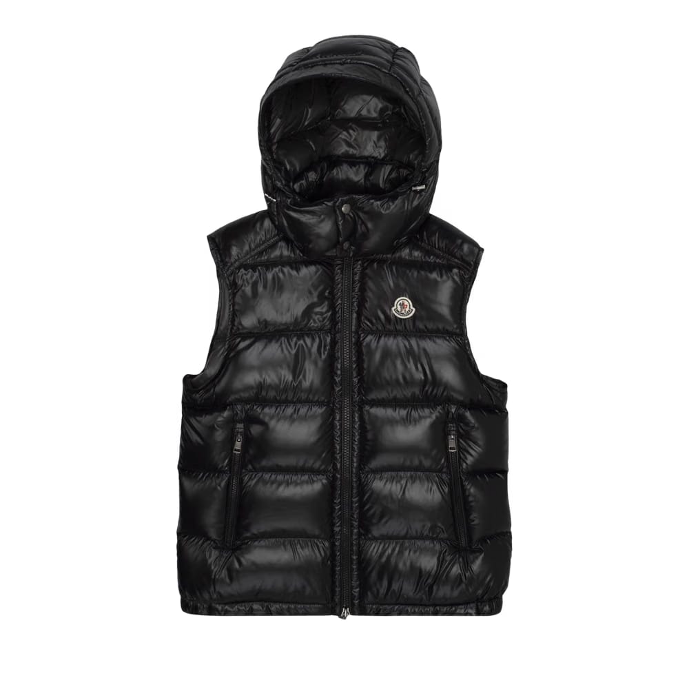 Moncler Bormes Shiny Puffer Vest Black