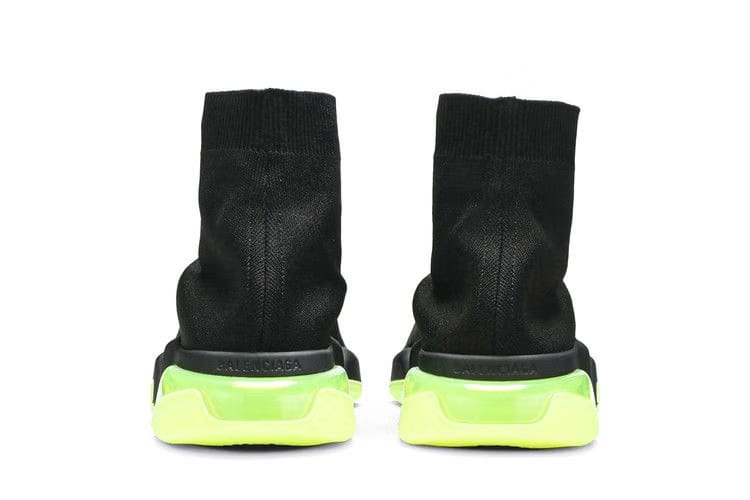 Balenciaga Speed Trainer Clear Sole - Black Yellow Fluo