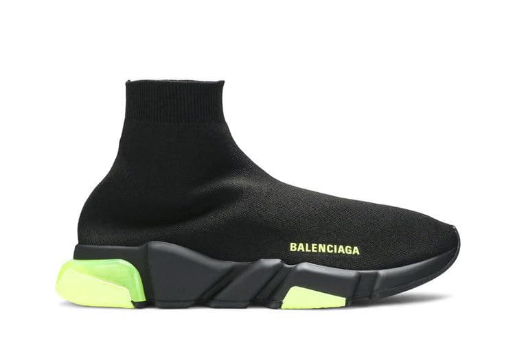 Balenciaga Speed Trainer Clear Sole - Black Yellow Fluo