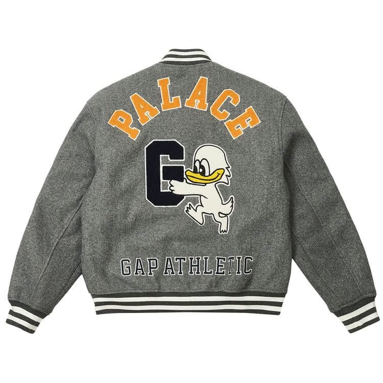 Palace x Gap Varsity Jacket Grey