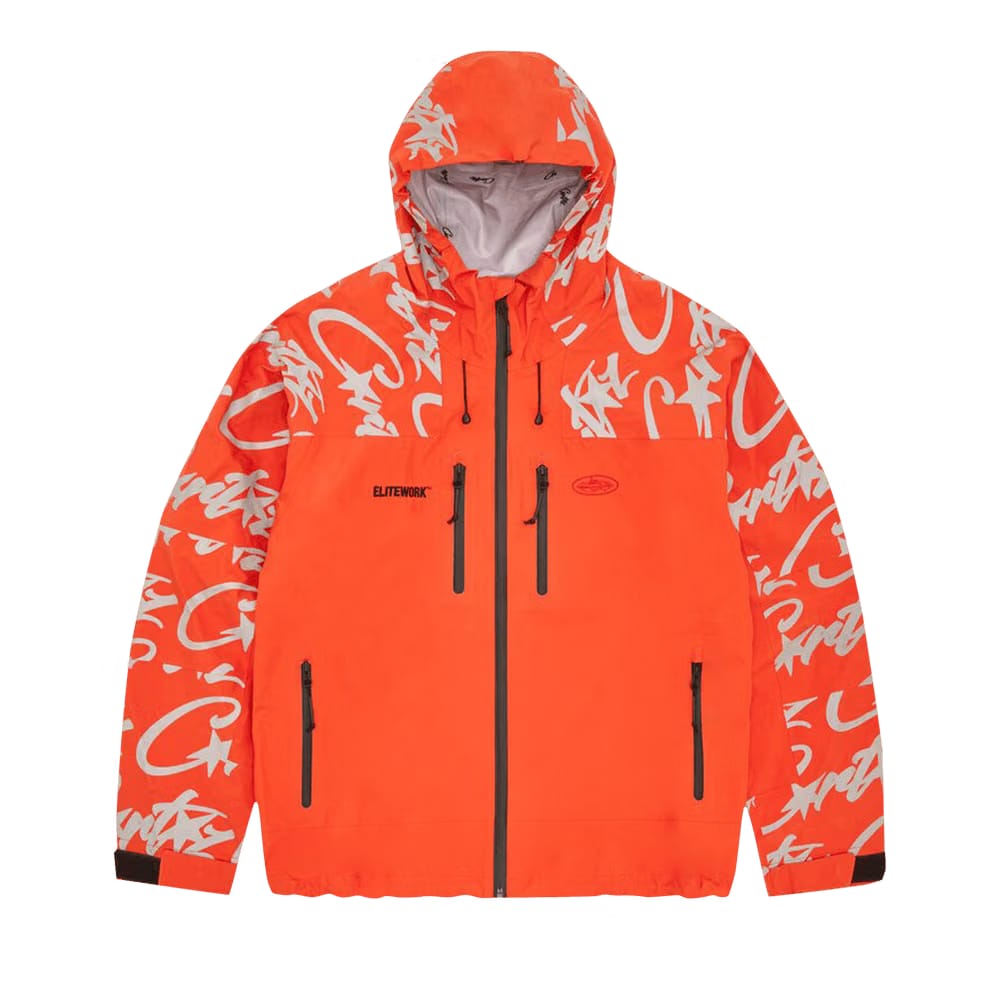 Corteiz Elitework* Waterproof Shell Jacket Orange