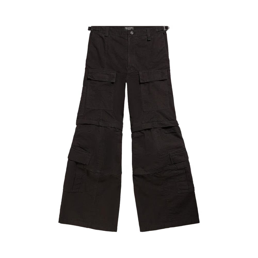 Balenciaga Flared Cargo Pants Black