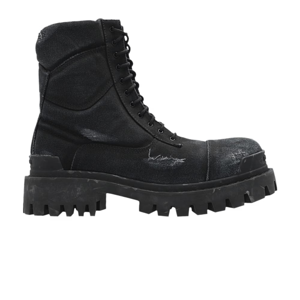 Balenciaga Combat Strike Boot Worn-Out - Black