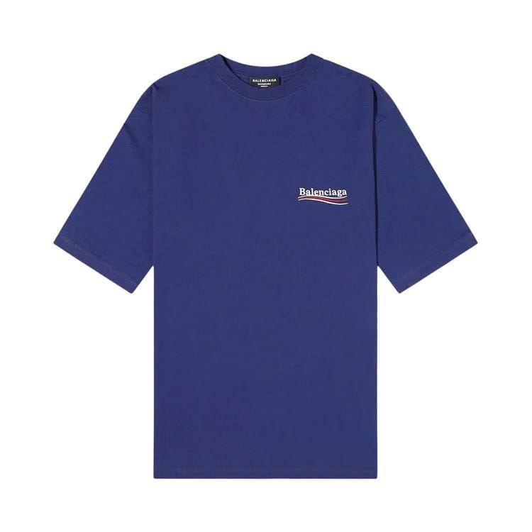 Balenciaga Political Campaign T-Shirt Pacific Blue