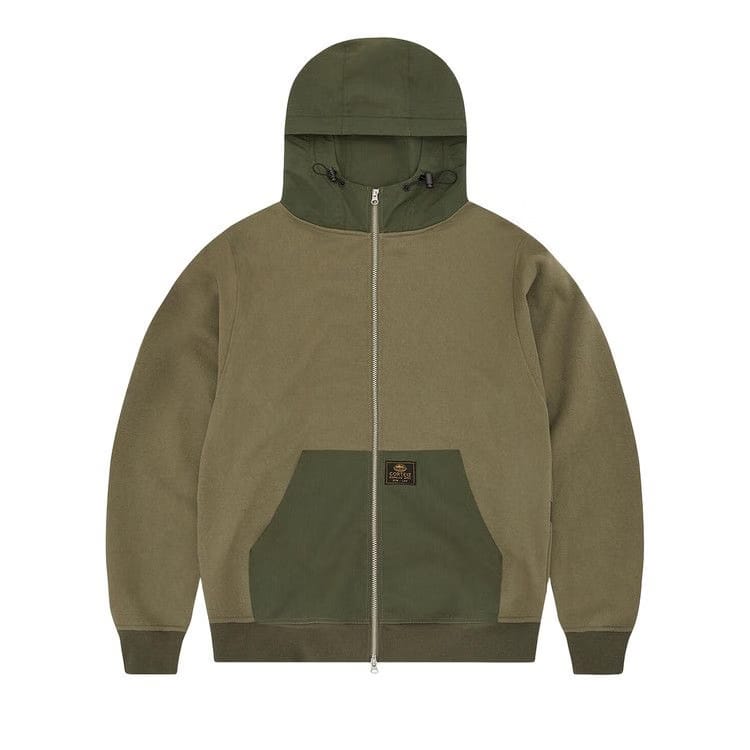 Corteiz Guerillaz Ripstop Zip Hoodie Olive