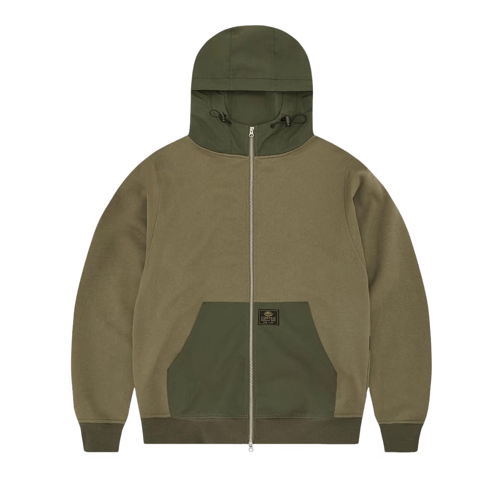 Corteiz Guerillaz Ripstop Zip Hoodie Olive