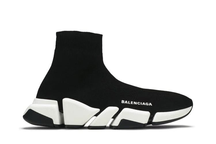 Balenciaga Speed 2 Trainer Knit Black White