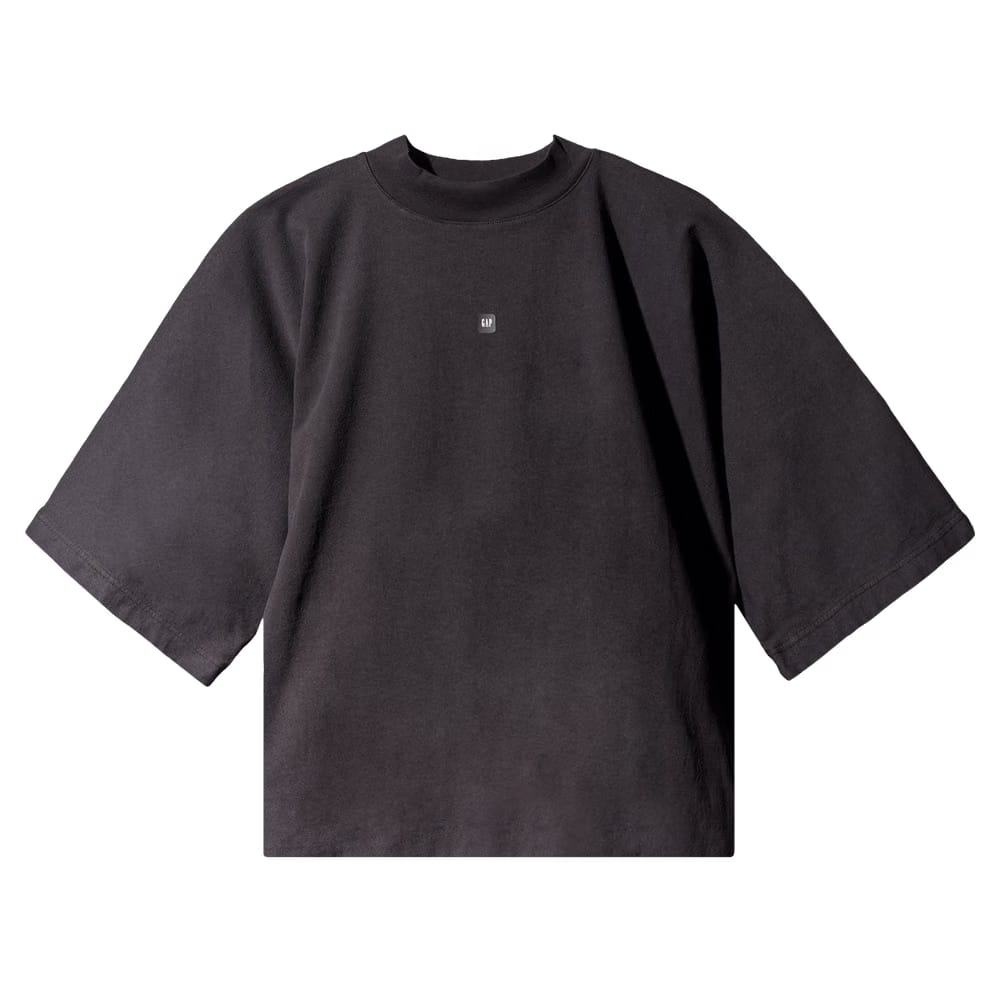 Yeezy Gap Engineered by Balenciaga Cropped Logo No Seam T-Shirt Black