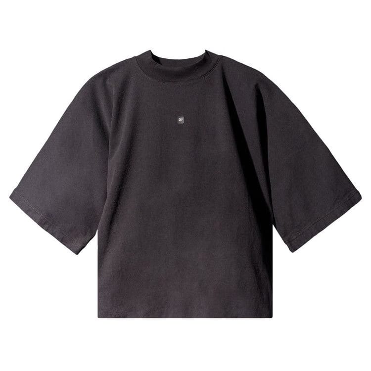 Yeezy Gap Engineered by Balenciaga Cropped Logo No Seam T-Shirt Black