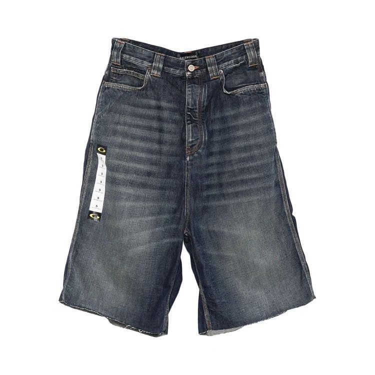 Balenciaga Denim Shorts Dark Blue