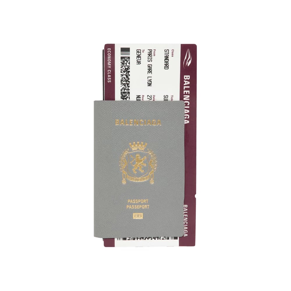 Balenciaga Passport Long Wallet 1 Ticket Grey