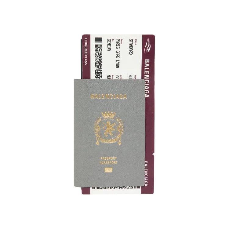 Balenciaga Passport Long Wallet 1 Ticket Grey