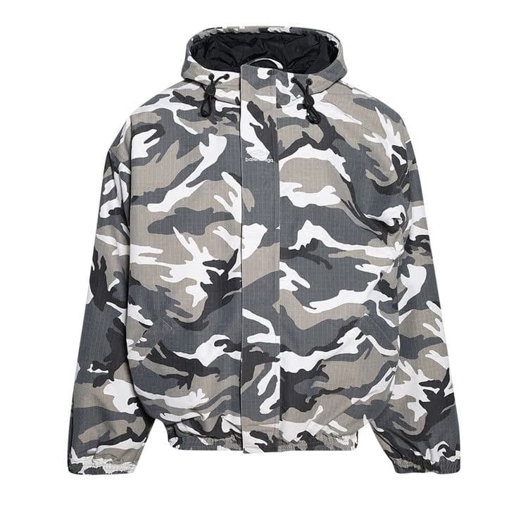 Balenciaga Camo Ski Parka Grey