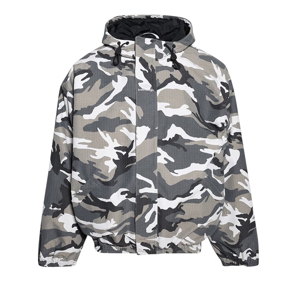 Balenciaga Camo Ski Parka Grey