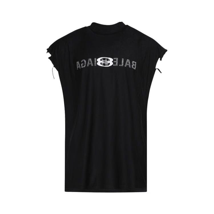 Balenciaga Sleeveless T-Shirt Faded Black/White