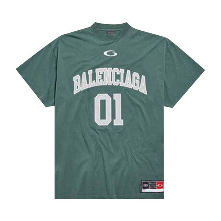 Balenciaga Oversized T-Shirt Dark Green/Light Grey