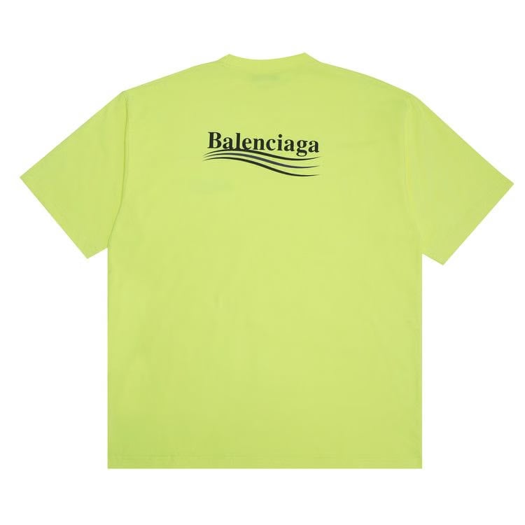 Balenciaga Oversized Logo T-Shirt Fluo Yellow/Black