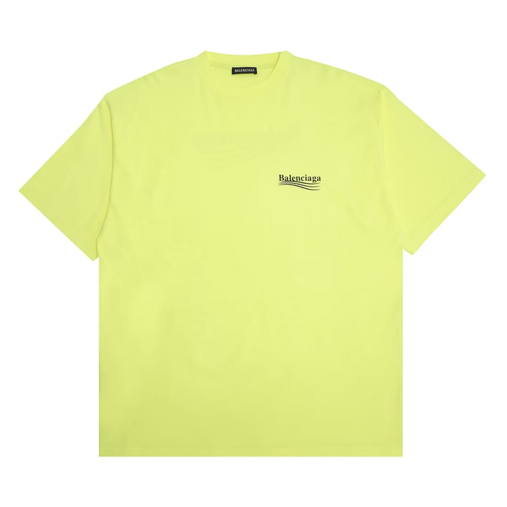 Balenciaga Oversized Logo T-Shirt Fluo Yellow/Black