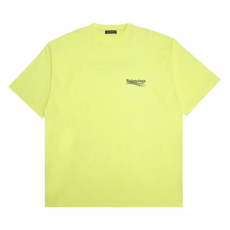 Balenciaga Oversized Logo T-Shirt Fluo Yellow/Black