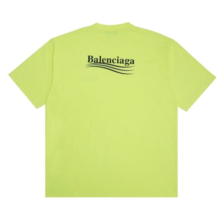 Balenciaga Oversized Logo T-Shirt Fluo Yellow/Black