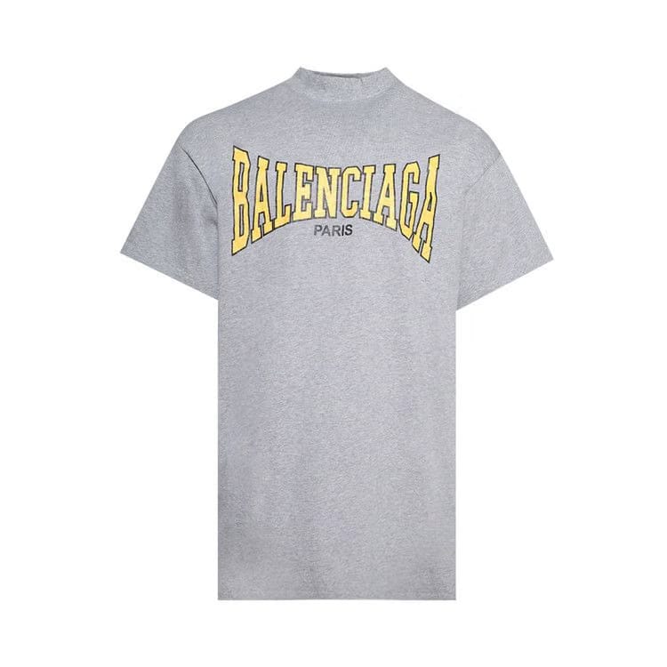 Balenciaga Oversized T-Shirt Heather Grey/Yellow