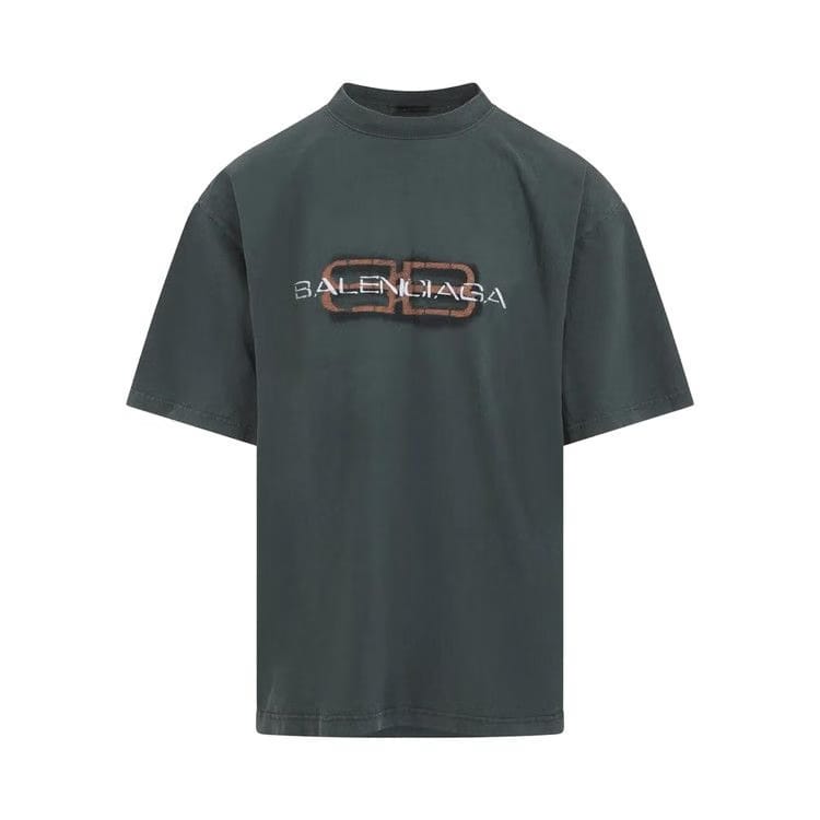 Balenciaga Medium Fit T-Shirt Dark Green