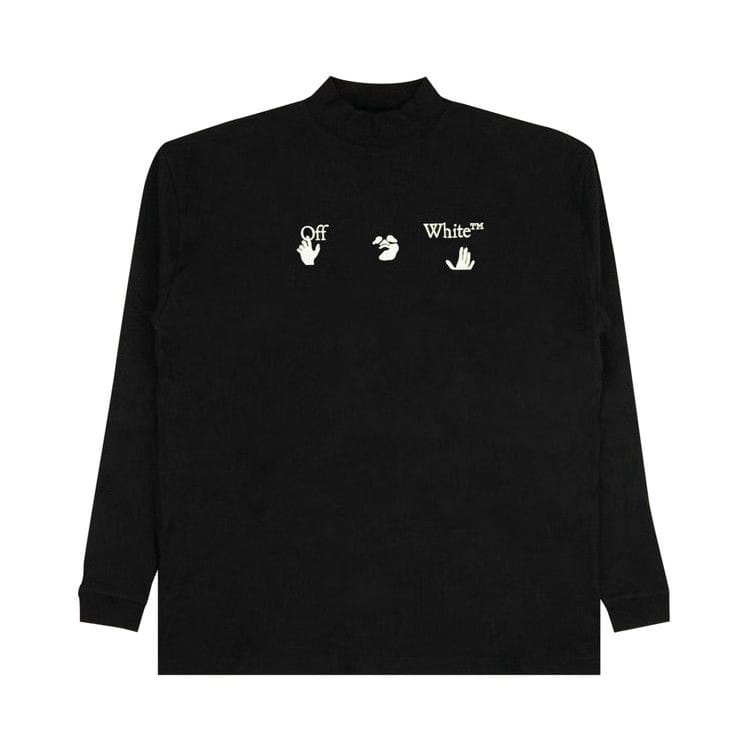 Off-White Logo Mock Neck T-Shirt Black