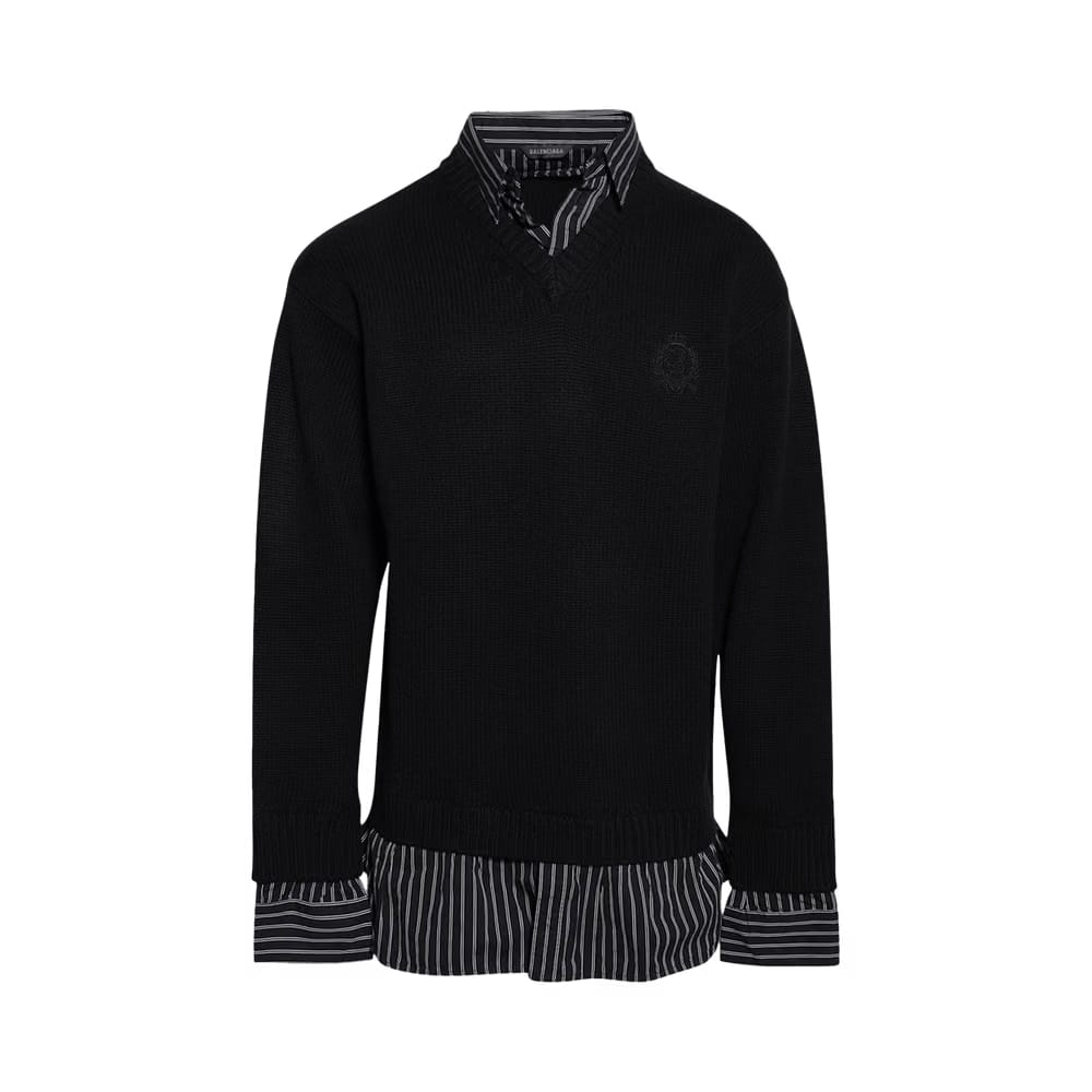 Balenciaga Layered Sweater Black