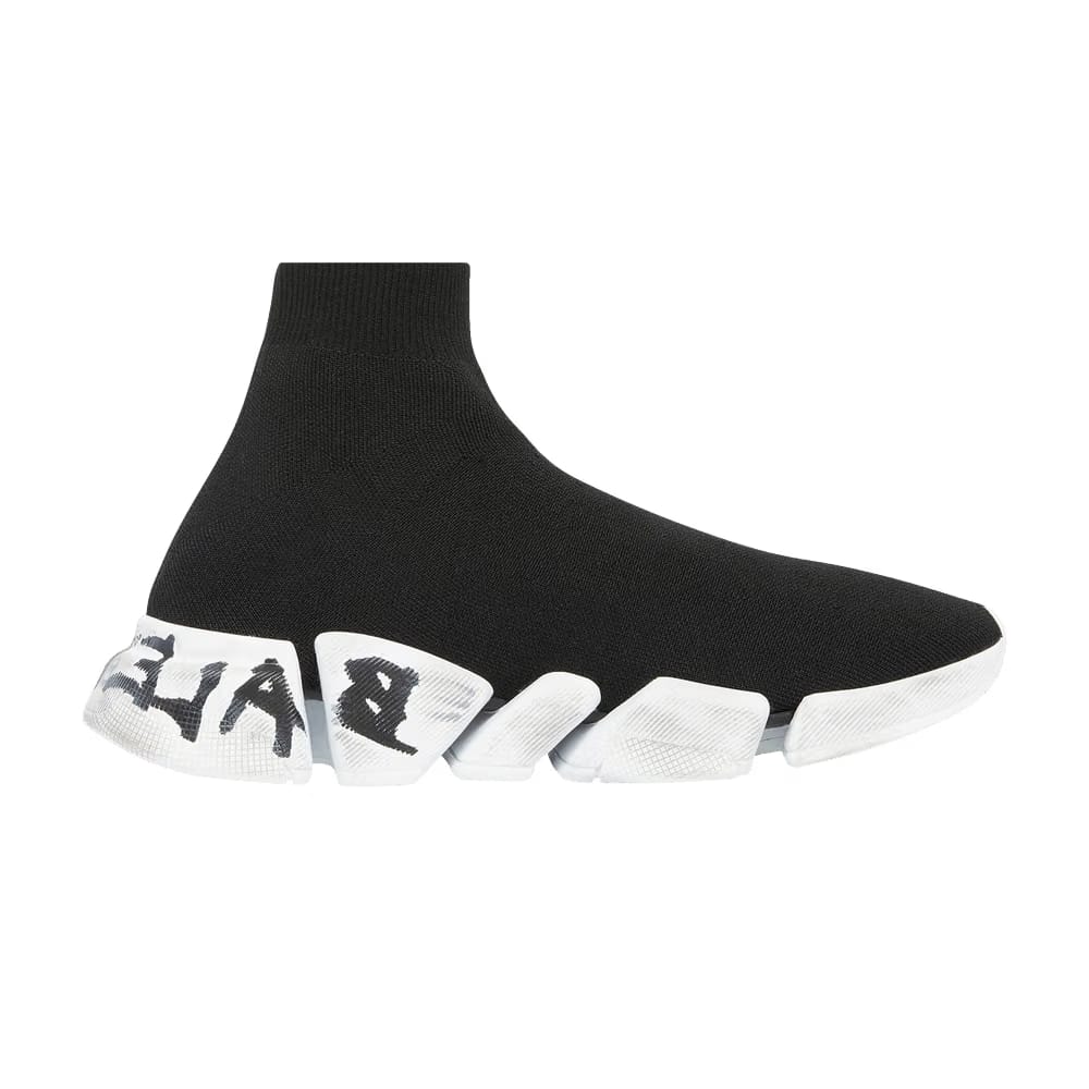 Balenciaga Speed 2.0 Graffiti Recycled Knit Black (Women's)