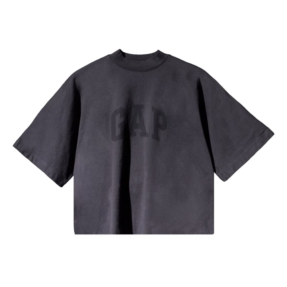 Yeezy Gap Engineered by Balenciaga Cropped Dove No Seam T-Shirt Black