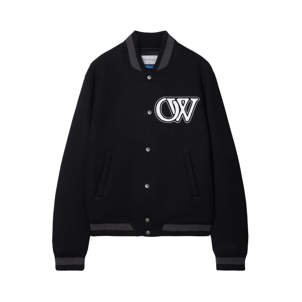 Off-White Varsity Bomber Jacket Black/White