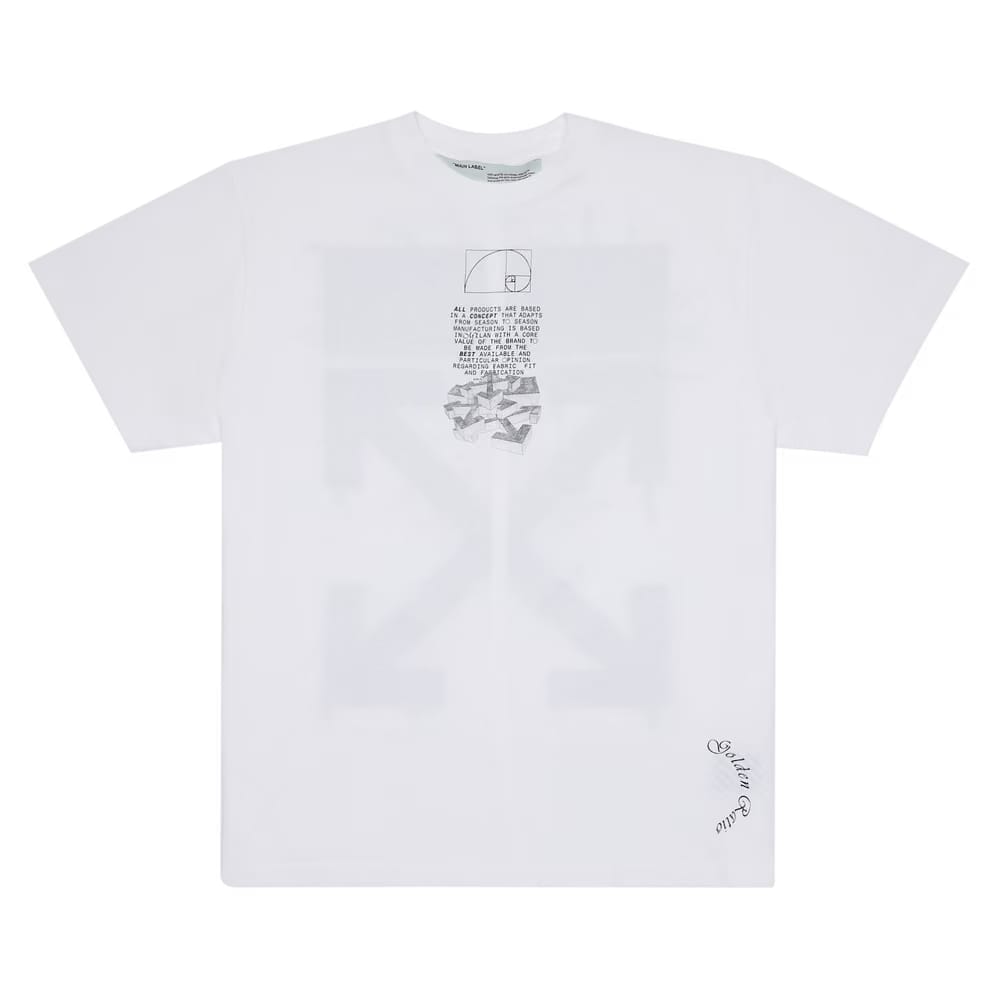 Off-White Dripping Arrows Shorts Sleeve Over T-Shirt White